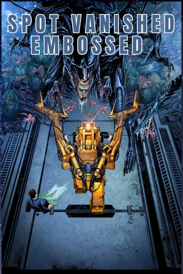 Signed by Raymond Gay. Female Force: Sigourney Weaver Aliens Akira Homage Embossed Spot Varnish Limited to 50